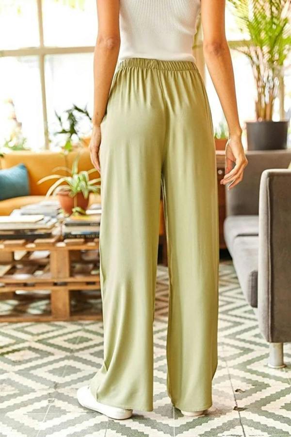 Hoxton Gal Belted Woven Viscose Palazzo Pants