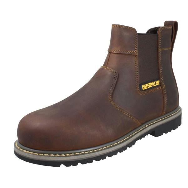 Caterpillar Mens Caterpillar Steel Toe Cap Wide Leather Boots - Power Plant Dealer P725038