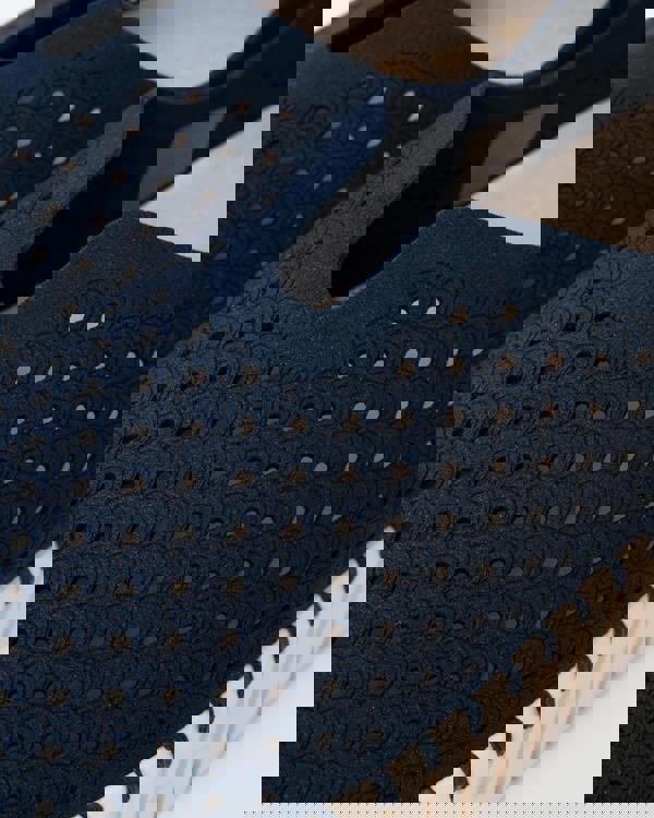 Ilse Jacobsen Tulip Slip-In Womens Platform Shoes in Dark Indigo 660 - detail