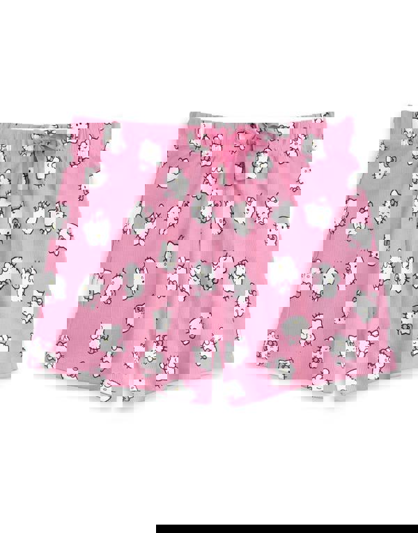 Hello Kitty Womens Pink Character Vest and Shorts Pyjama Set