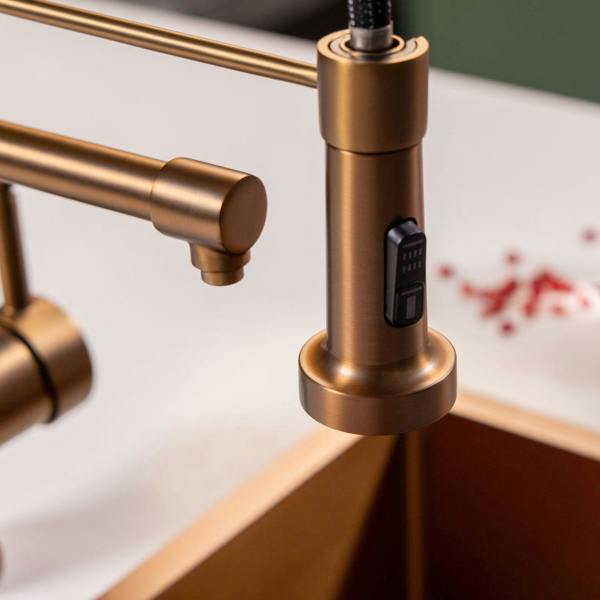 Flode böjig | Multiuse Style 3 in 1 Instant Boiling Tap with Flexi Spray | Brushed Copper Finish