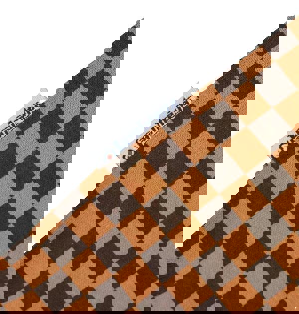 Lambretta Mens Checkered Casual Retro Mod Ska Black Polo Shirt