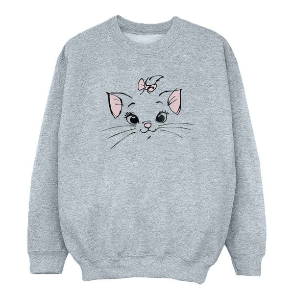 Disney Girls Classics Marie Face Pocket Sweatshirt - Sports Grey