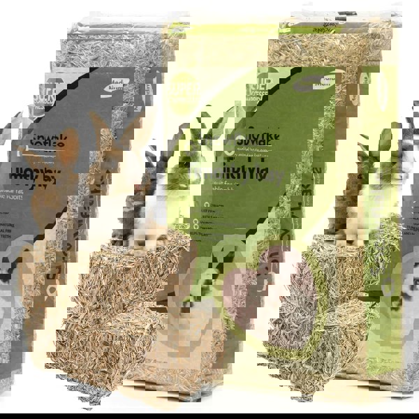 1 Bag (1.5kg) Timothy Hay Natural Fibre Grass Dust Extracted For Rabbits, Guinea Pigs, Hamsters & Degus