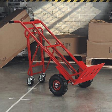 Bristol Tool Company 1894 3-in-1 Pneumatic Wheel Sack Truck, Adapt Configurations In Seconds, Pneumatic Tyres, Tubular Steel Framework, 250kg Capacity