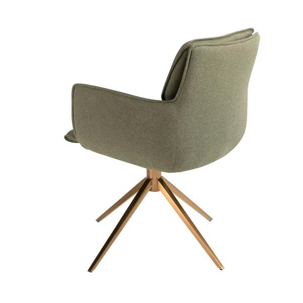 Angel Cerdá Olive green fabric swivel chair 4238