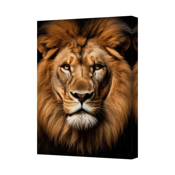 Benjamin Tate Design Majestic Lion Canvas Wall Art Portrait For Living Room Decor