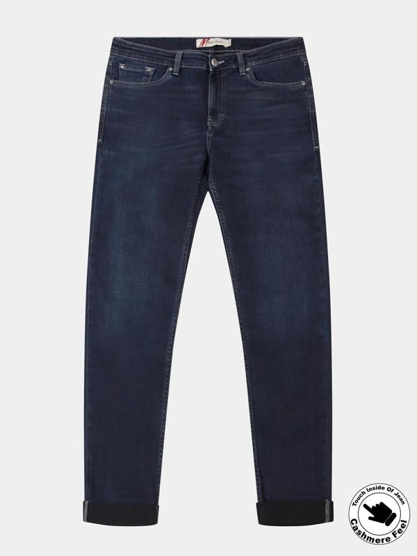 Mish Mash Mirage Tapered Stretch Denim Jean - Blue/ Black