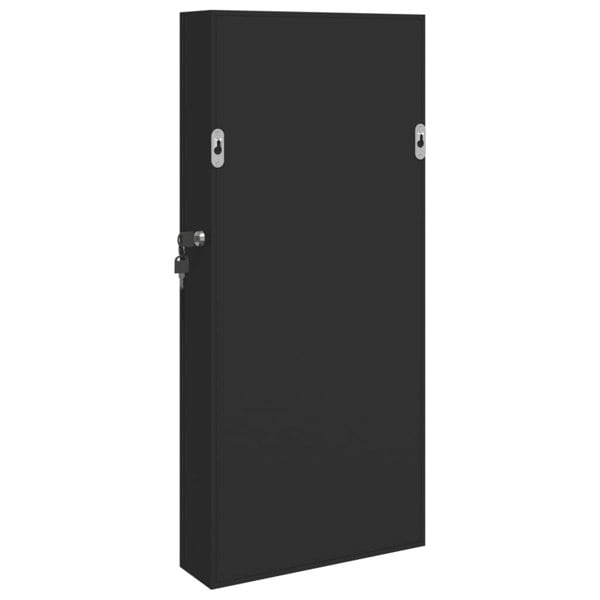 Berkfield Mirror Jewellery Cabinet Wall Mounted Black 30x8.5x67 cm