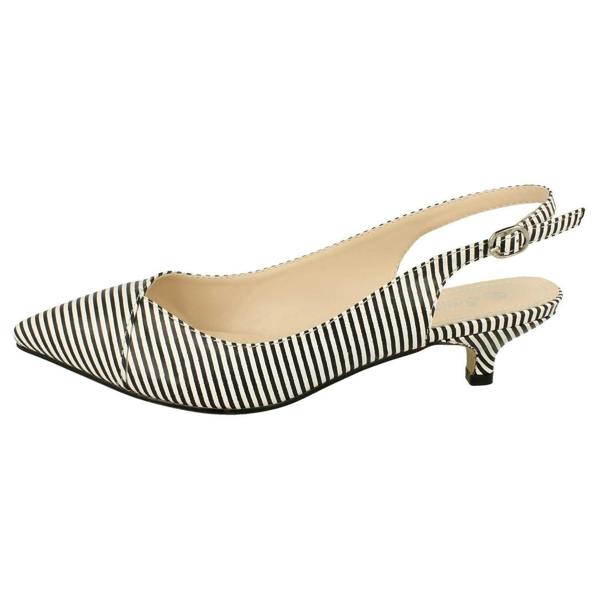 Savannah Ladies Savannah Striped Slingback Court Shoes