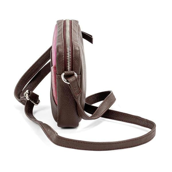 Pia All Lined Up Wine Leather Purse with Strap