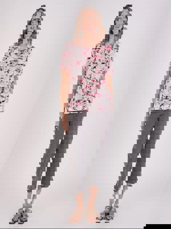 TIGI Rose Bloom Printed Top