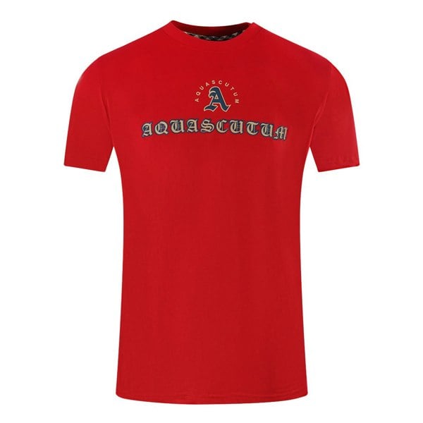 Aquascutum Script Logo T-Shirt - Red 