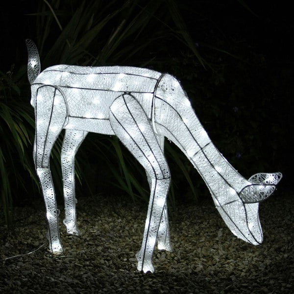 Monstershop Large Light Up Christmas Grazing Doe Reindeer Decoration