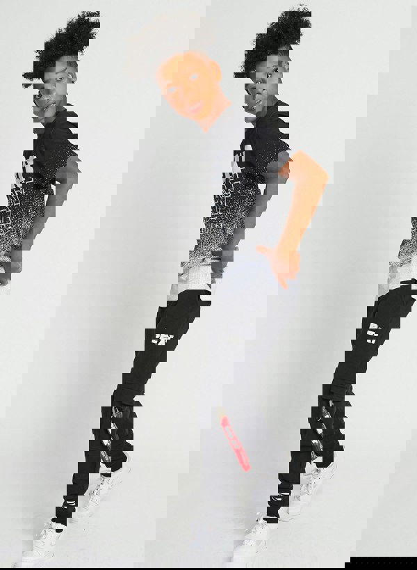 Beat Boyz Club Boys Streetwear Friction Black Graphic T Shirt