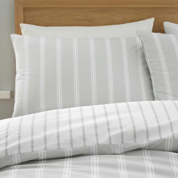 Bianca Ashford Stripe Silver Duvet Cover Set