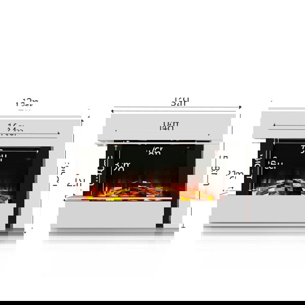 50 Inch LED Electric Fireplace L Shaped Wall Mounted Electric Fire Fireplaces Living and Home