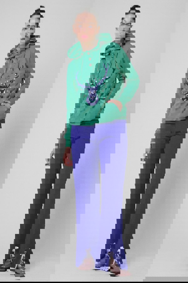 ENORSIA Womens Festive Reindeer Hoodie