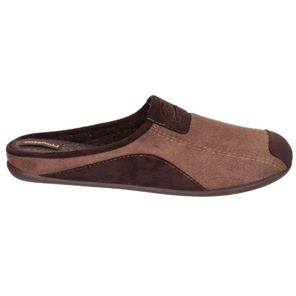 Cotswold Mens Westwell Slip On Mule Slippers - Brown