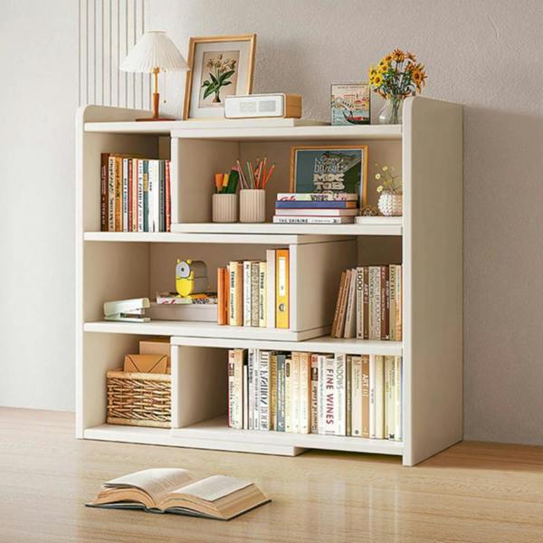 Havendro 3 Tier Stretchable Wooden Bookcase Shelf Display Storage Unit Stand