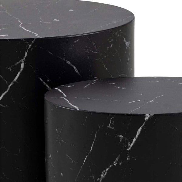 Furniture To Go Mice Oval Coffee Table Set in Black