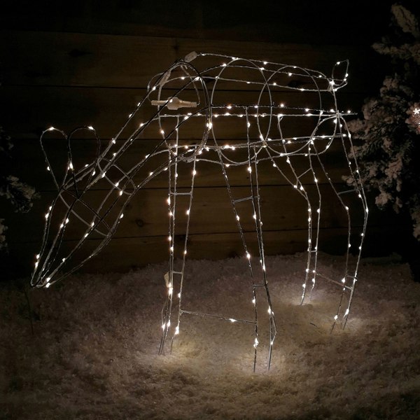 Samuel Alexander 63cm Outdoor Twinkling LED Grazing Reindeer Christmas Decoration in Warm White