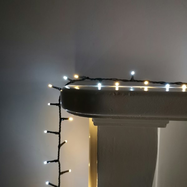 Samuel Alexander 1500 LED 37.5m Indoor Outdoor Christmas Multi Function Mains Operated String Lights with Timer in Cool & Warm White