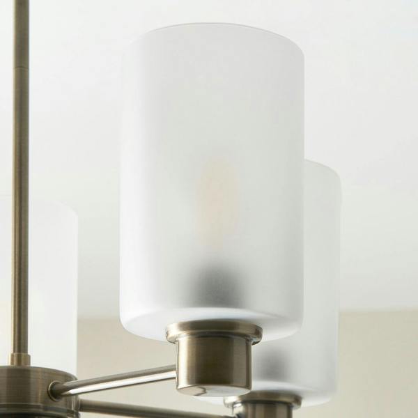 Pagazzi Lighting Kingsholm 5-Light Antique Brass Semi-Flush Ceiling Light