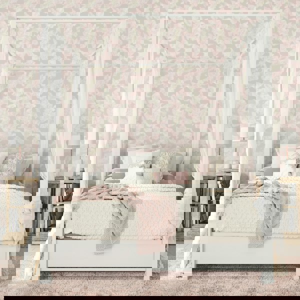 Hoopla Walls Feathers - Pale Pink 10m Wallpaper