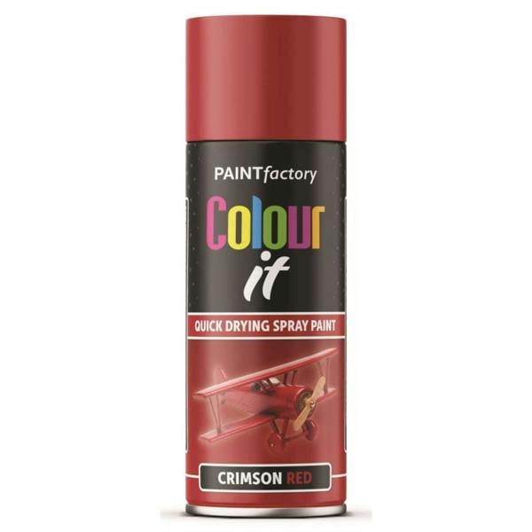 Paint Factory Crimson Red Gloss Spray Paint 400ml