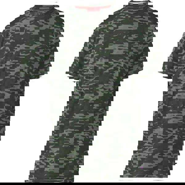 Duke Mens D555 Gaston Camouflage Kingsize Short-Sleeved T-Shirt - Jungle Camo - 