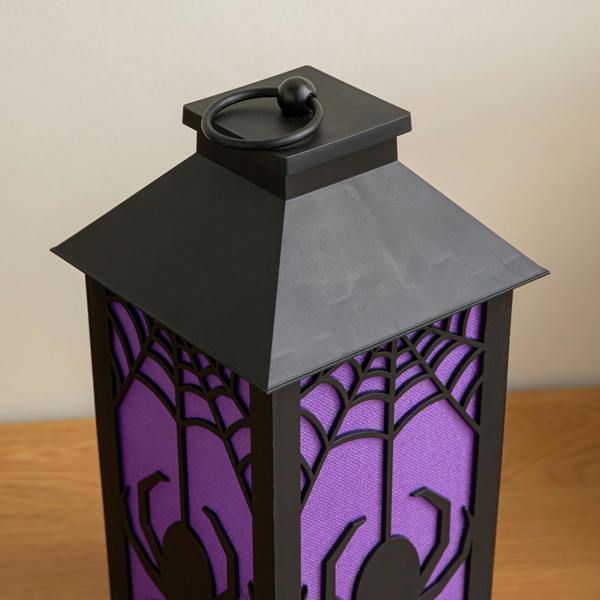 Samuel Alexander 32cm Battery Powered Light up Spider Halloween Lantern with LEDs
