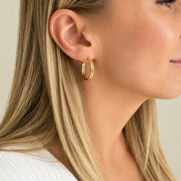 Cachet London Lana 25mm Gold Hoop Earrings