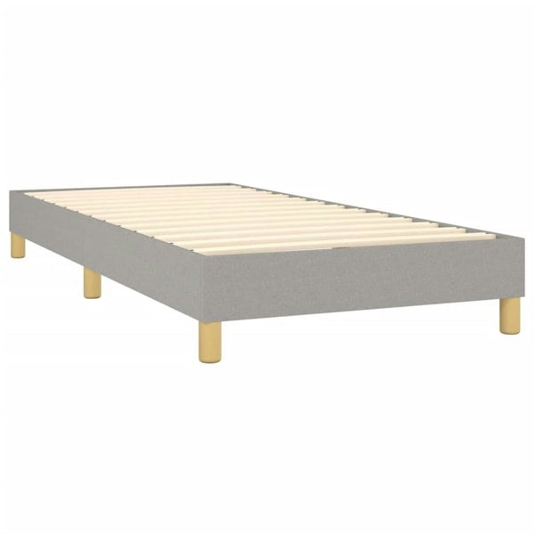 Berkfield Box Spring Bed Frame Light Grey 90x190 cm 3FT Single Fabric