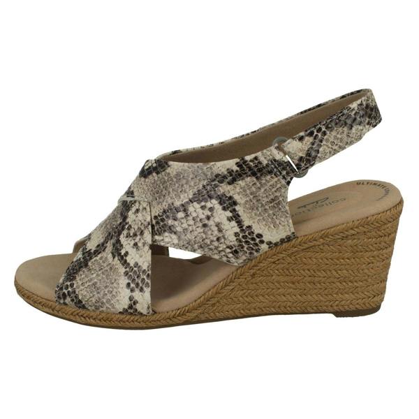 Clarks Ladies Clarks Slingback Wedge Heel Sandals Lafley Alaine