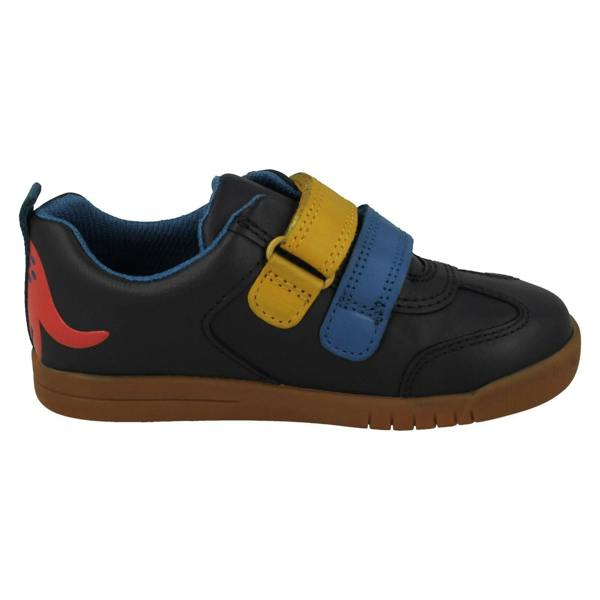 Clarks Boys Clarks Dinosaur Detailed Hook And Loop Fastening Shoes Den Play