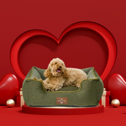 Snug and Cosy Pets Heritage Tweed Orthopaedic Pet Lounger - Comfort & Support