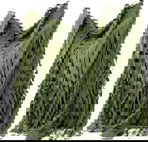 Kitise Italian Real Suede Leather Fringed Shoulder - Cross body Handbag