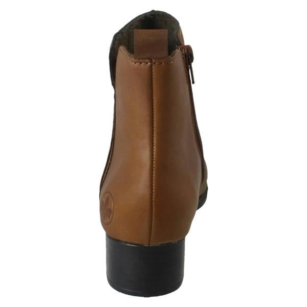 Rieker Ladies Rieker Fleece Lined Zip Fastening Low Heel Casual Ankle Boots 78658