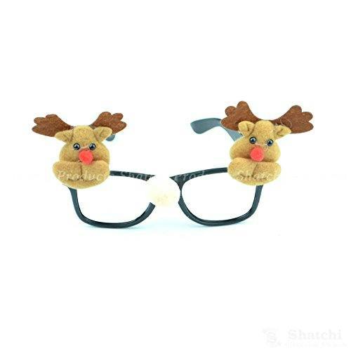 4 Pack Novelty Christmas Party Glasses, Multicolour Plastic Fancy Dress Accessories image 4