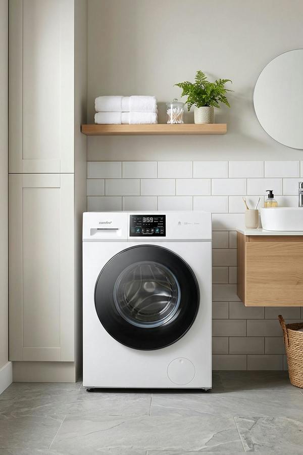 Living and Home 10KG Washing Machine, A-10% Class, 1400RPM, Steam Wash