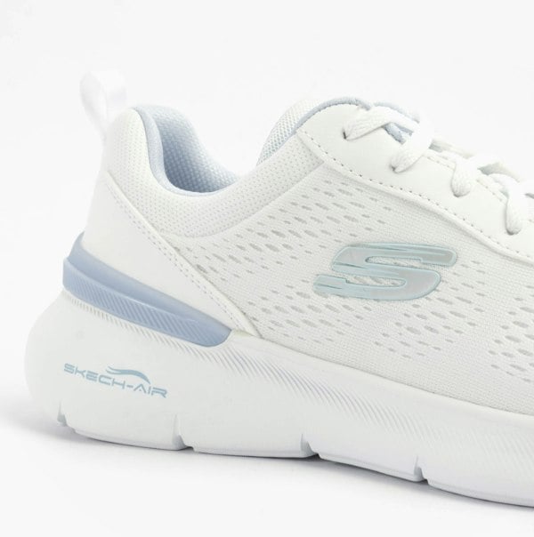 Skechers SKECH-AIR DYNAMIGHT 2.0 - NEW Womens Trainers White/Light Blue
