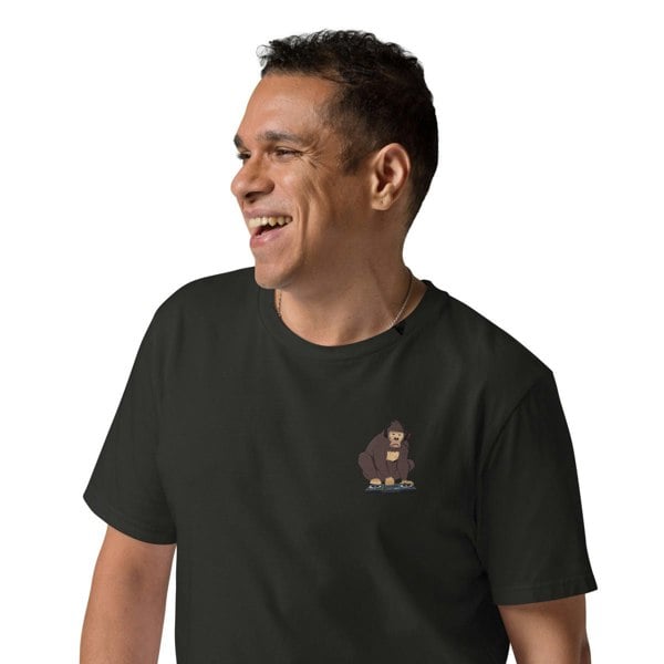 ANCHOR & CREW The DJ Monkey Organic Cotton Embroidered T-Shirt