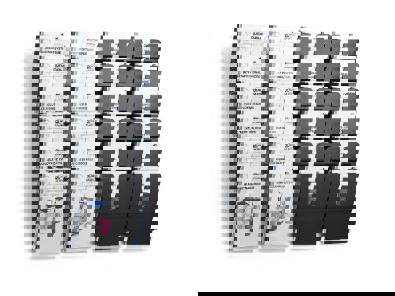 Durable FLEXIPLUS 6 Wall Mounted Literature Tray | A4 Portrait Holder | Clear