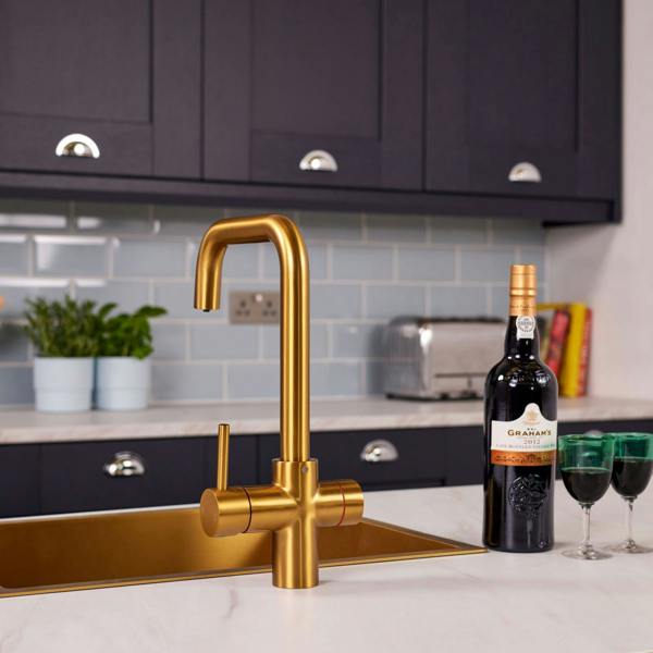Impromta 4 in 1 Biometric Boiling Water Tap | Brushed Gold Finish