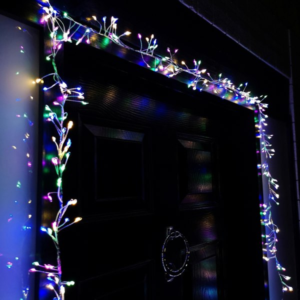 Samuel Alexander 5.5m 880 LED Indoor Outdoor Christmas Door Lights in Multi-Coloured