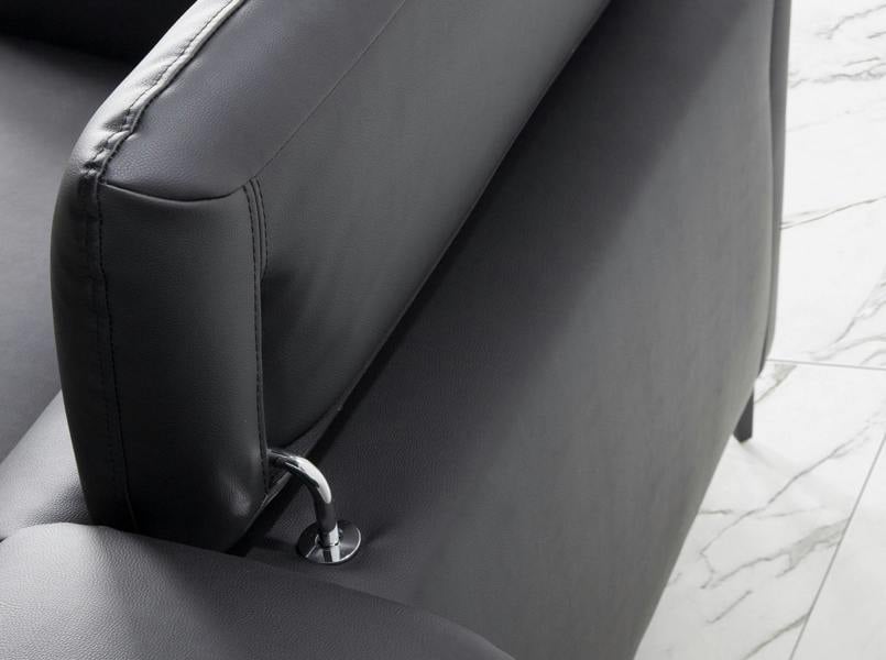 Angel Cerdá Corner sofa in black leather 6040/6041