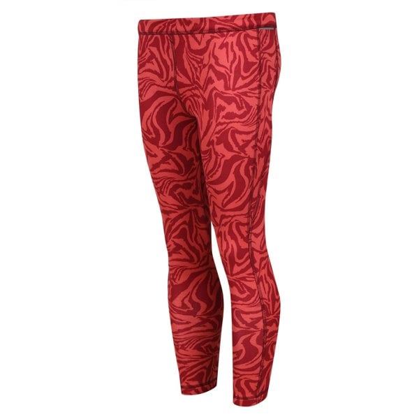 Regatta Girls Barlia Zebra Print Winter Leggings - Mineral Red