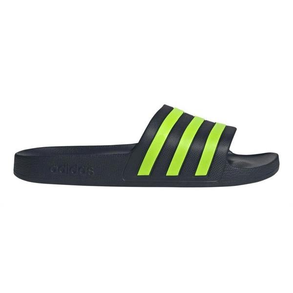 Adidas Unisex Adult Adilette Aqua Slides - Legend Ink/Lucid Lemon - 