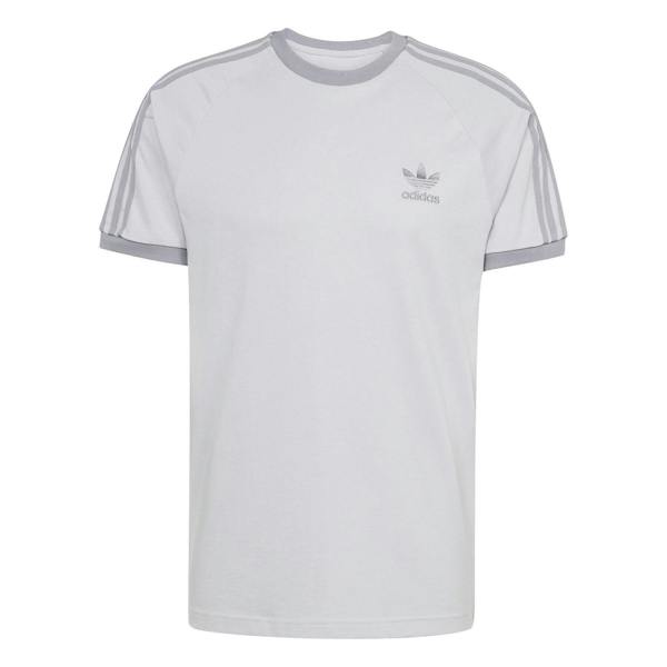 Adidas Mens 3 Stripes Cotton T-Shirt - Grey - 